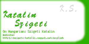 katalin szigeti business card